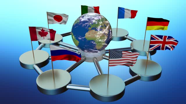 G8 flags industrialized countries