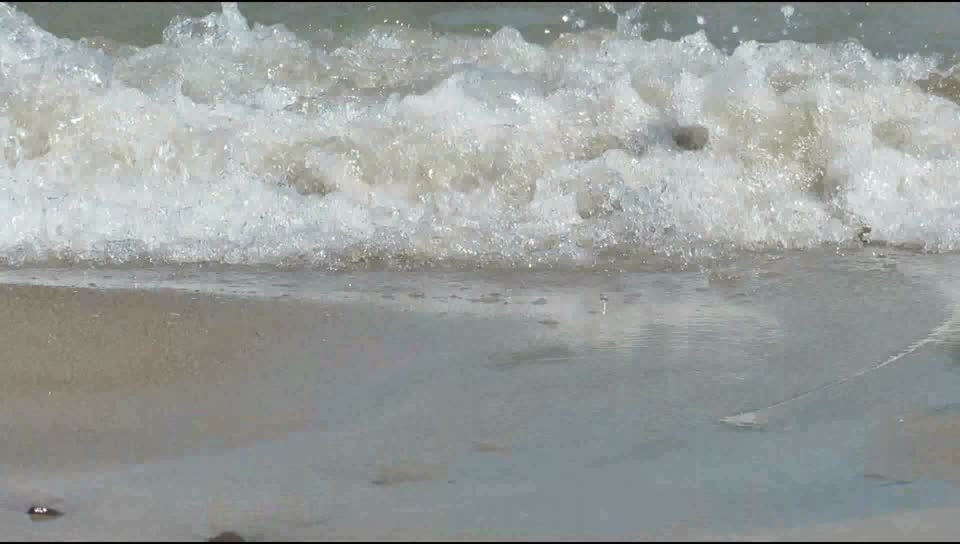 Waves spray summer