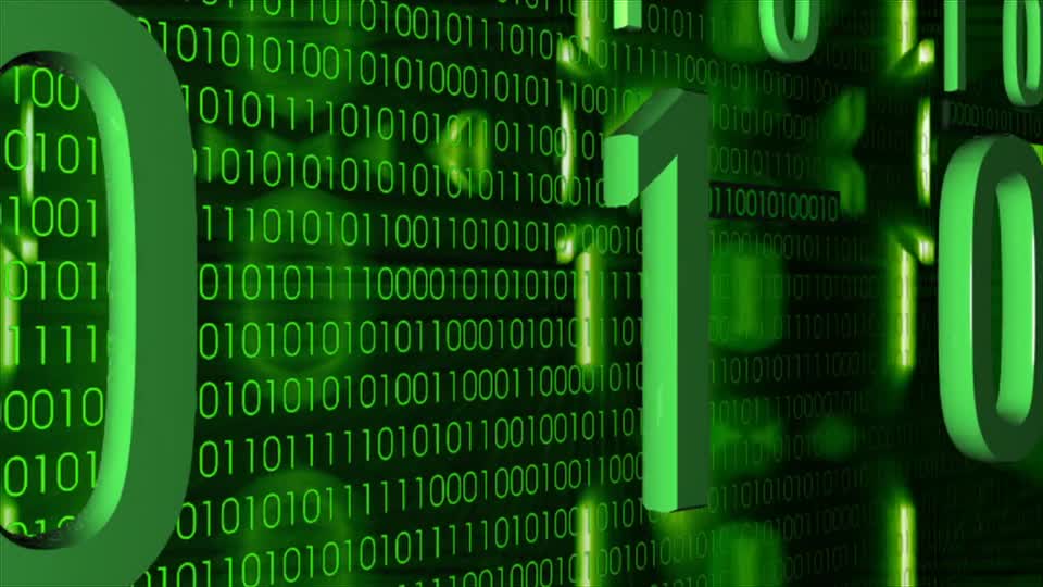 Matrix numbers green