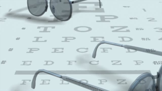 Glasses medical alphabet
