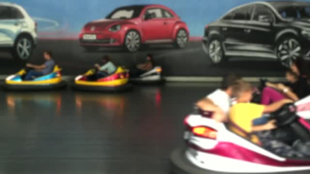 Bumper cars amusement park funfair