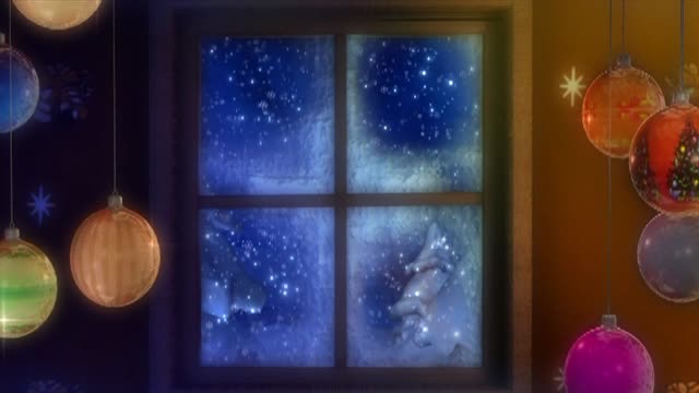 Christmas night window