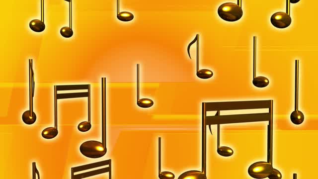 Music yellow notes