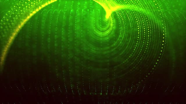 Particles abstract green