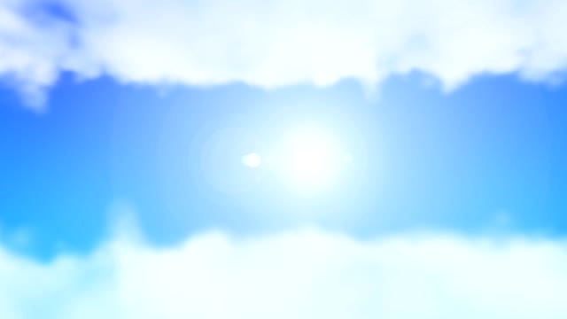 Sky clouds sun