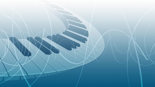Music keyboard animation