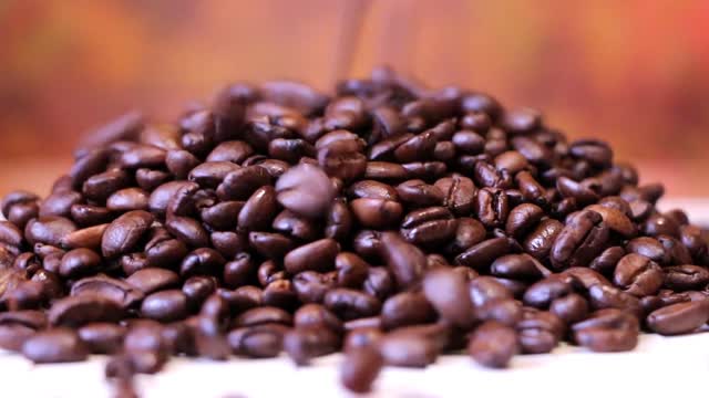 Coffee grains black