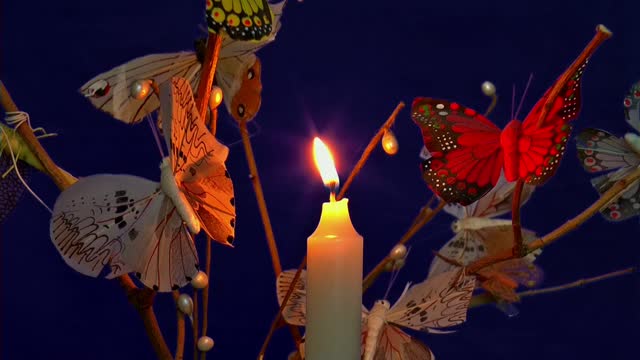 Candle fire butterflies