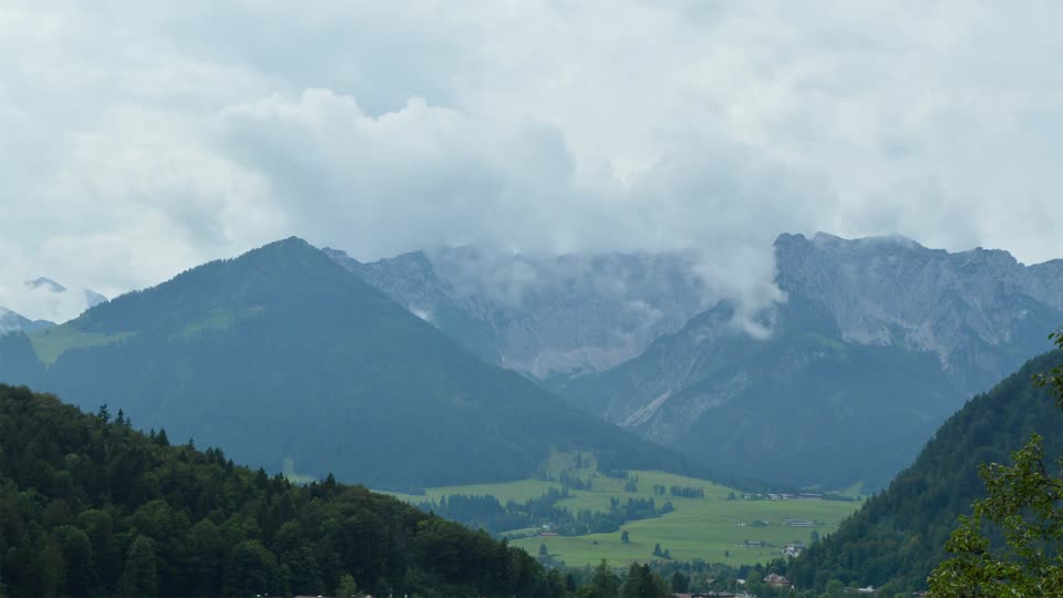 Mountains clouds nature