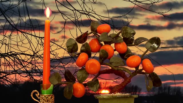 Candle fire darkness