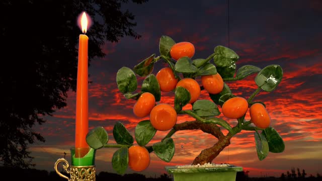Candle window dawn