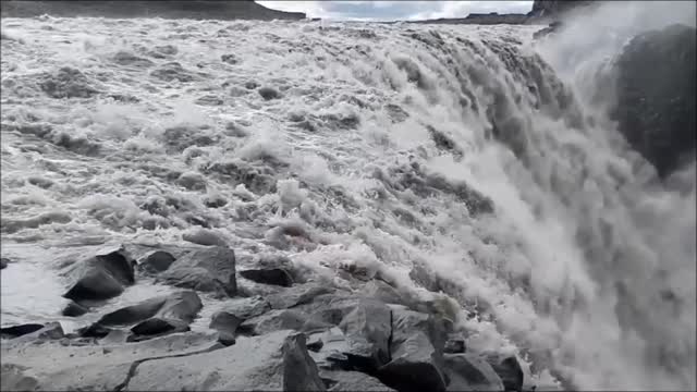 Waterfall dettifoss power