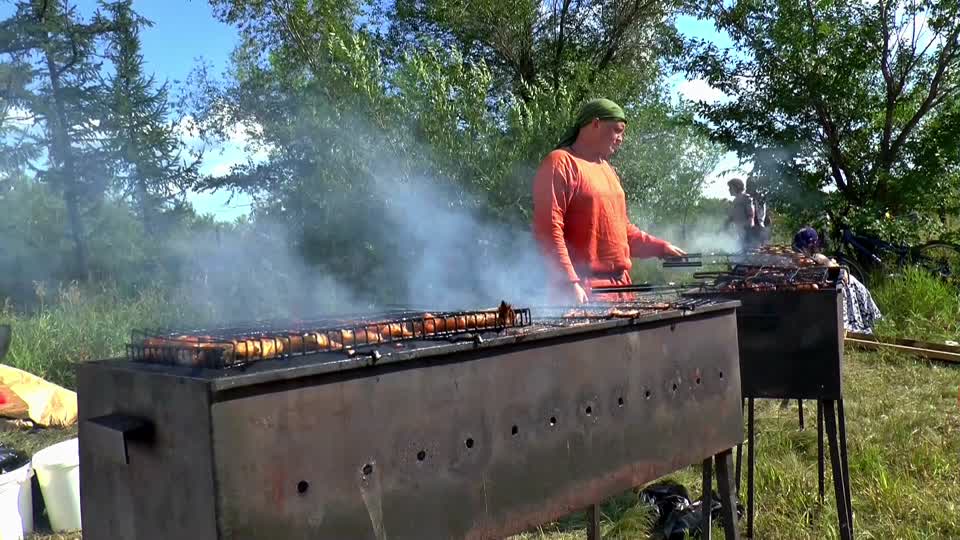 Shish kebab meat skewers