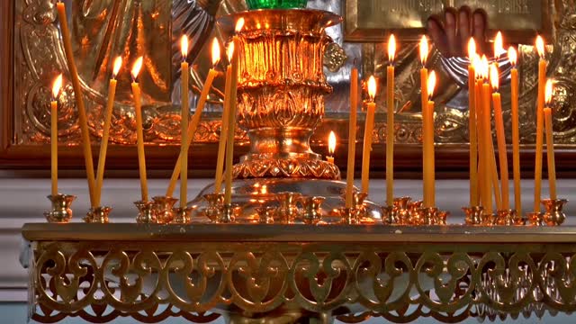 Candles temple fire