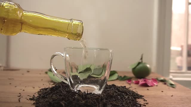 Green tea tea leafs beverage