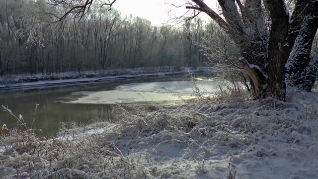 Winter river siberia