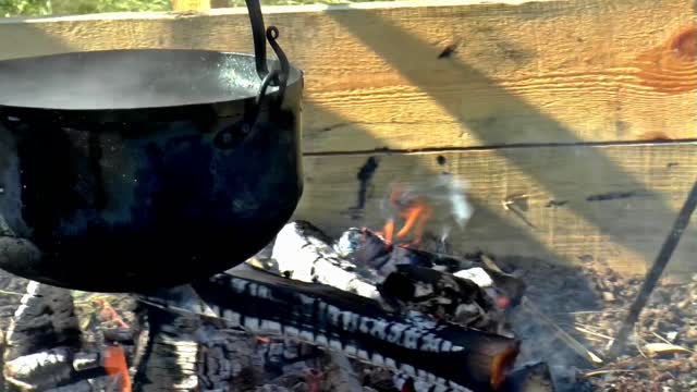 Bonfire boiler fire