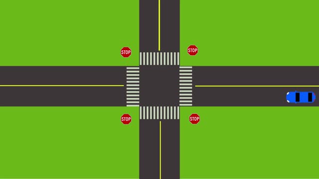 Stop sign traffic road rules