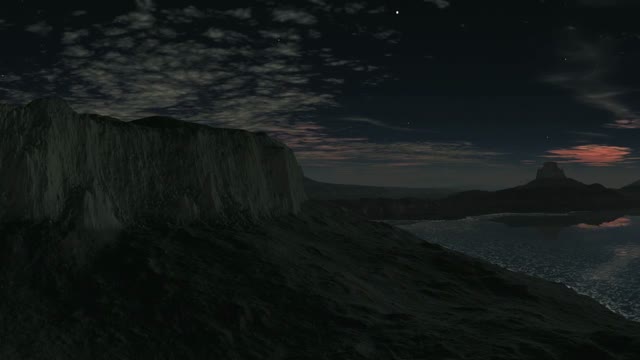 Landscape gas giant lake