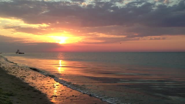 Dawn sea sky