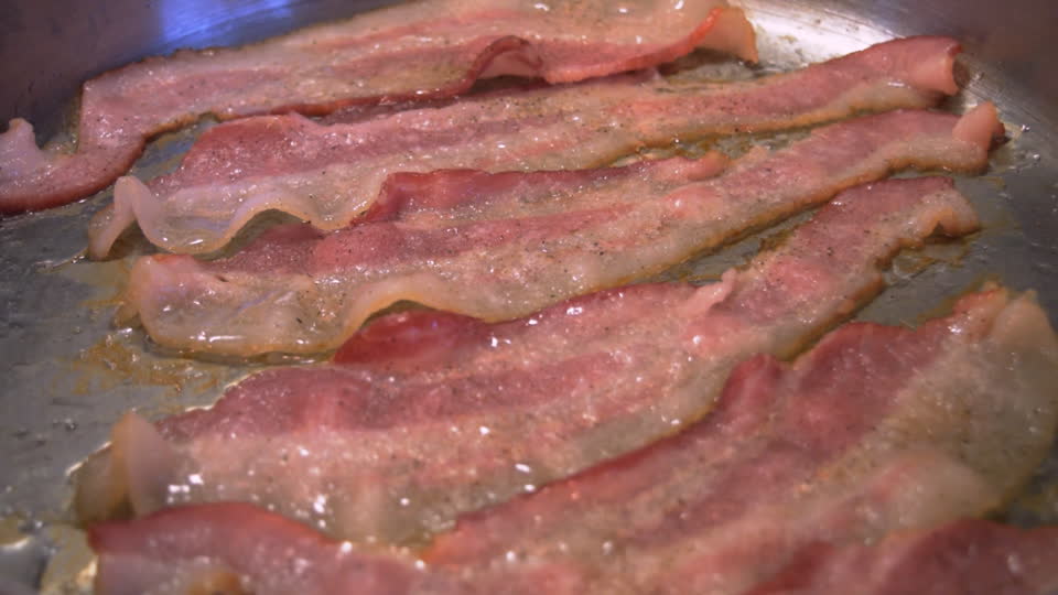 Bacon close up fat