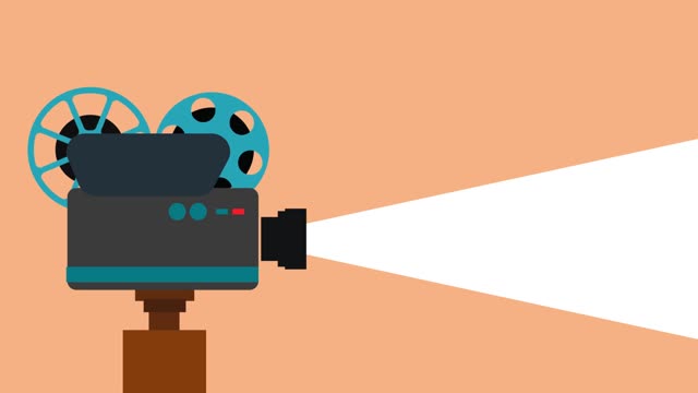 Movie projector animation reel