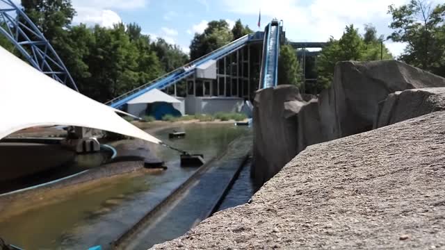 Water slide amusement park water