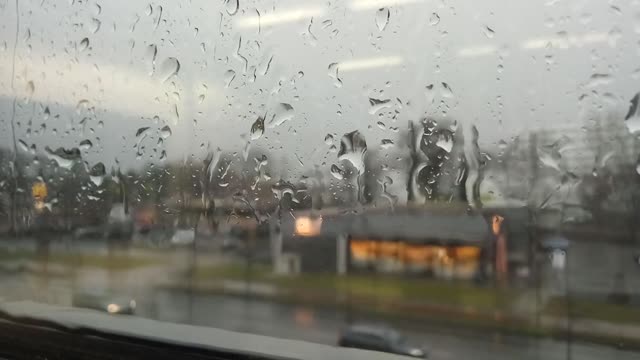 Window rain drops