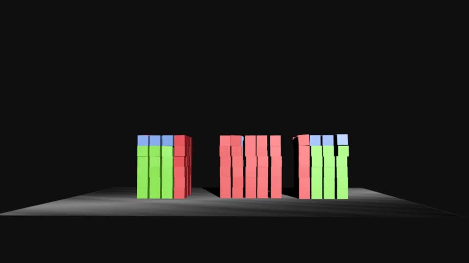 Cubes impact gravity