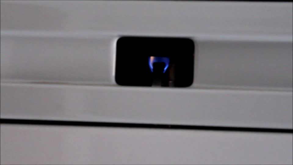 Water heater boiler ignition flame