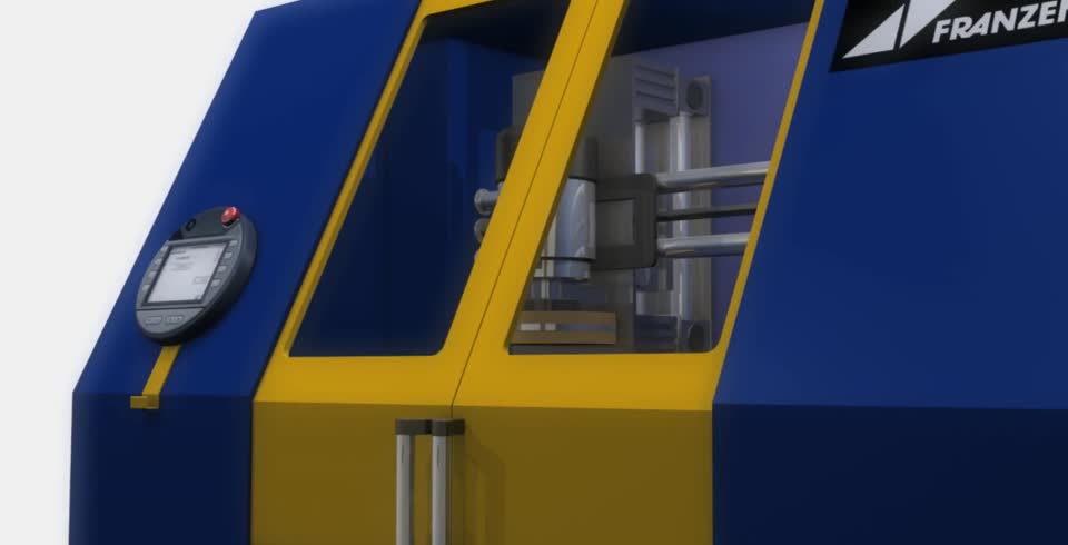 Grinding process animation knife