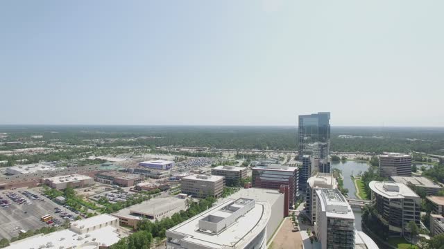 Cityscape aerial view town