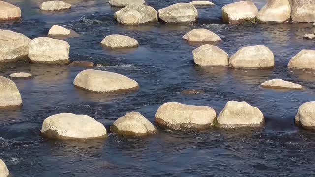 Water stones flow