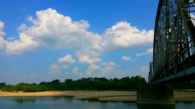 Clouds sky river
