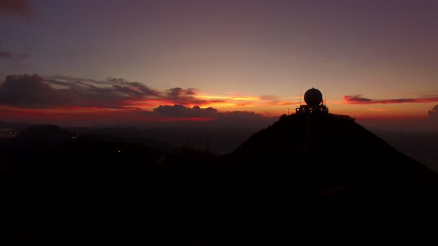 Sunset hill top landscape