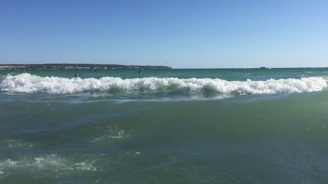 Waves beach sea
