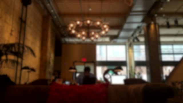 Hotel lobby blur bokeh