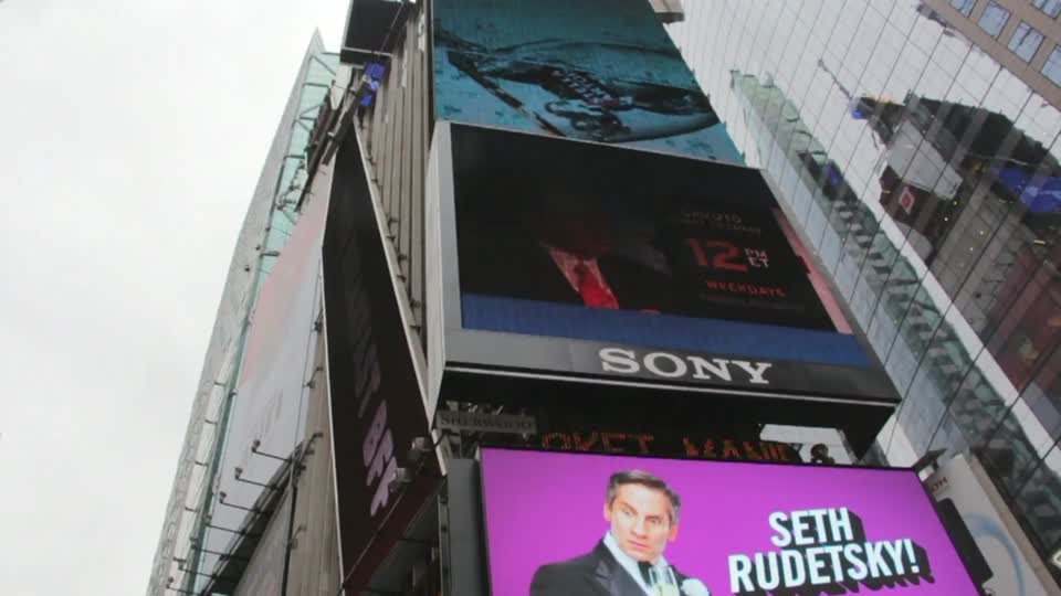 Neon signs advertising billboards
