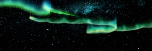 Aurora borealis northern lights green