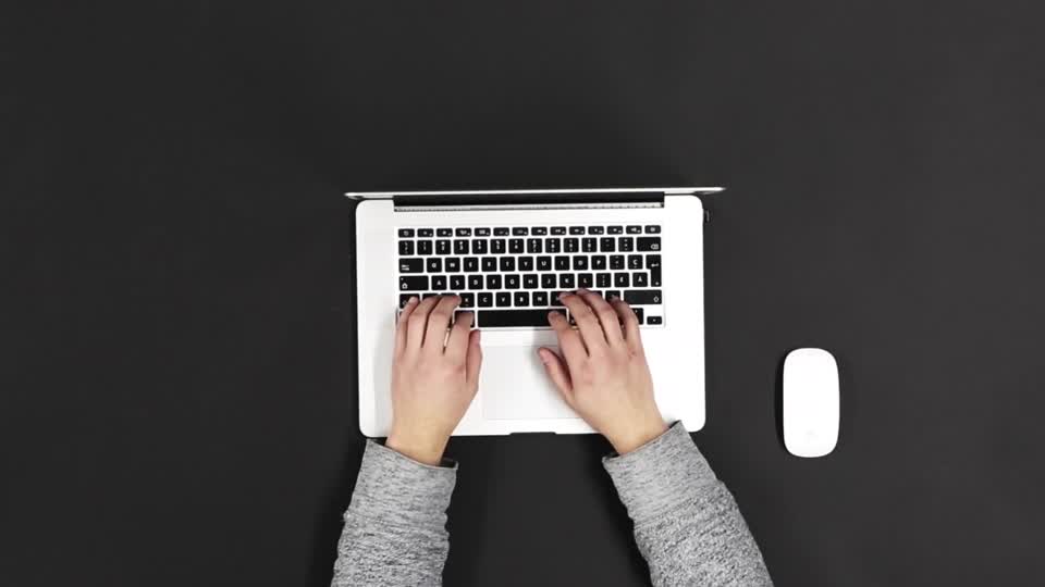 Laptop keyboard typing