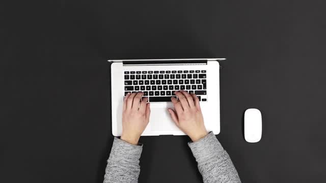 Laptop keyboard typing