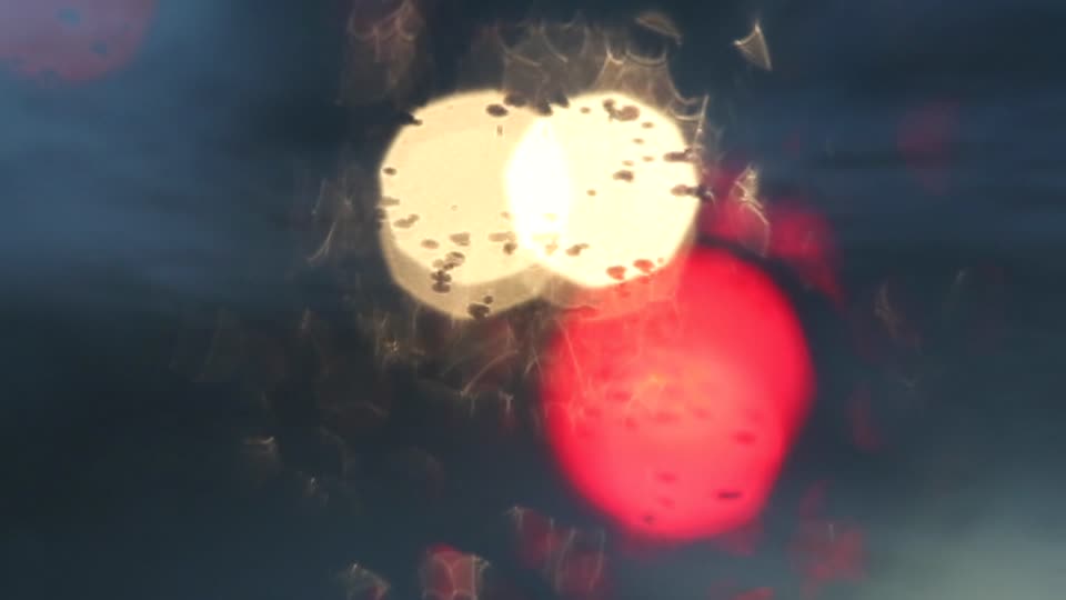 Traffic lights bokeh blurred