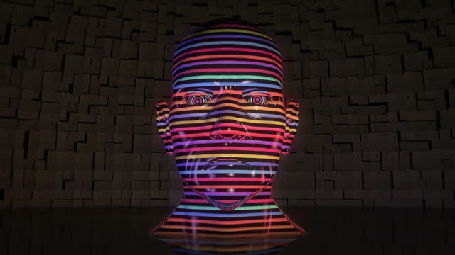 Psychedelic head funky
