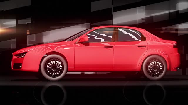 Car red rotate