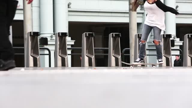 Skateboarder boy urban