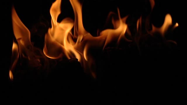 Flames heat warm