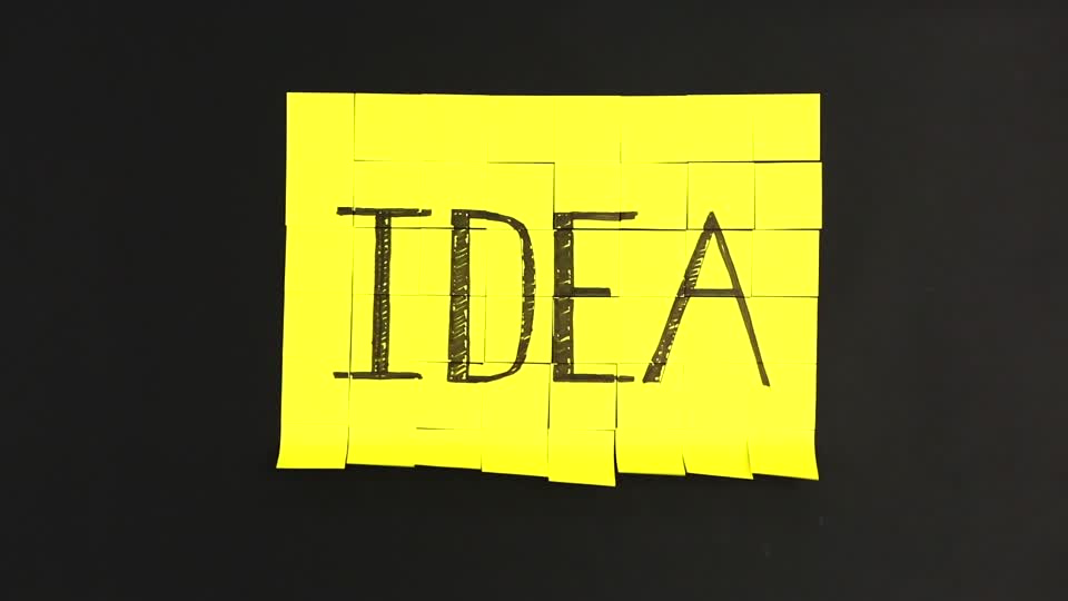 Idea sticky notes paper