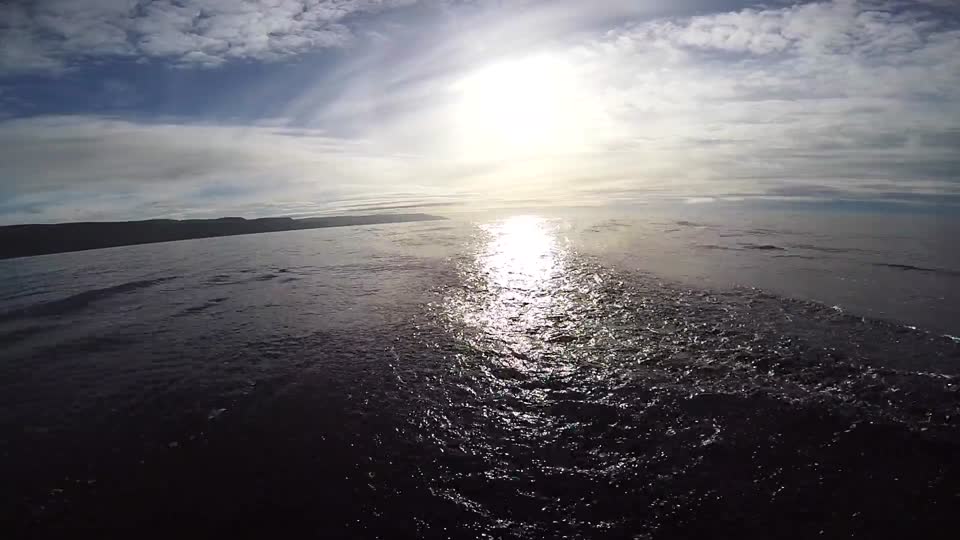 Boat wake water current
