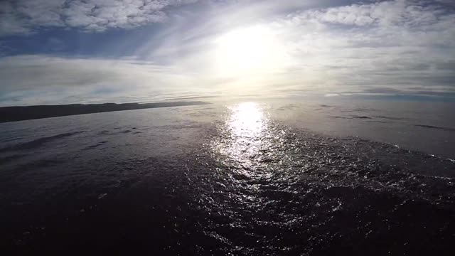 Boat wake water current