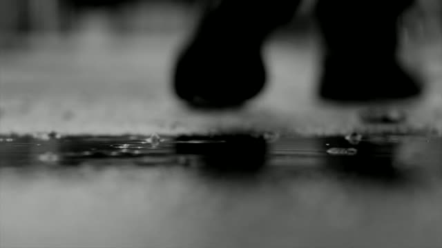 Walking away feet legs